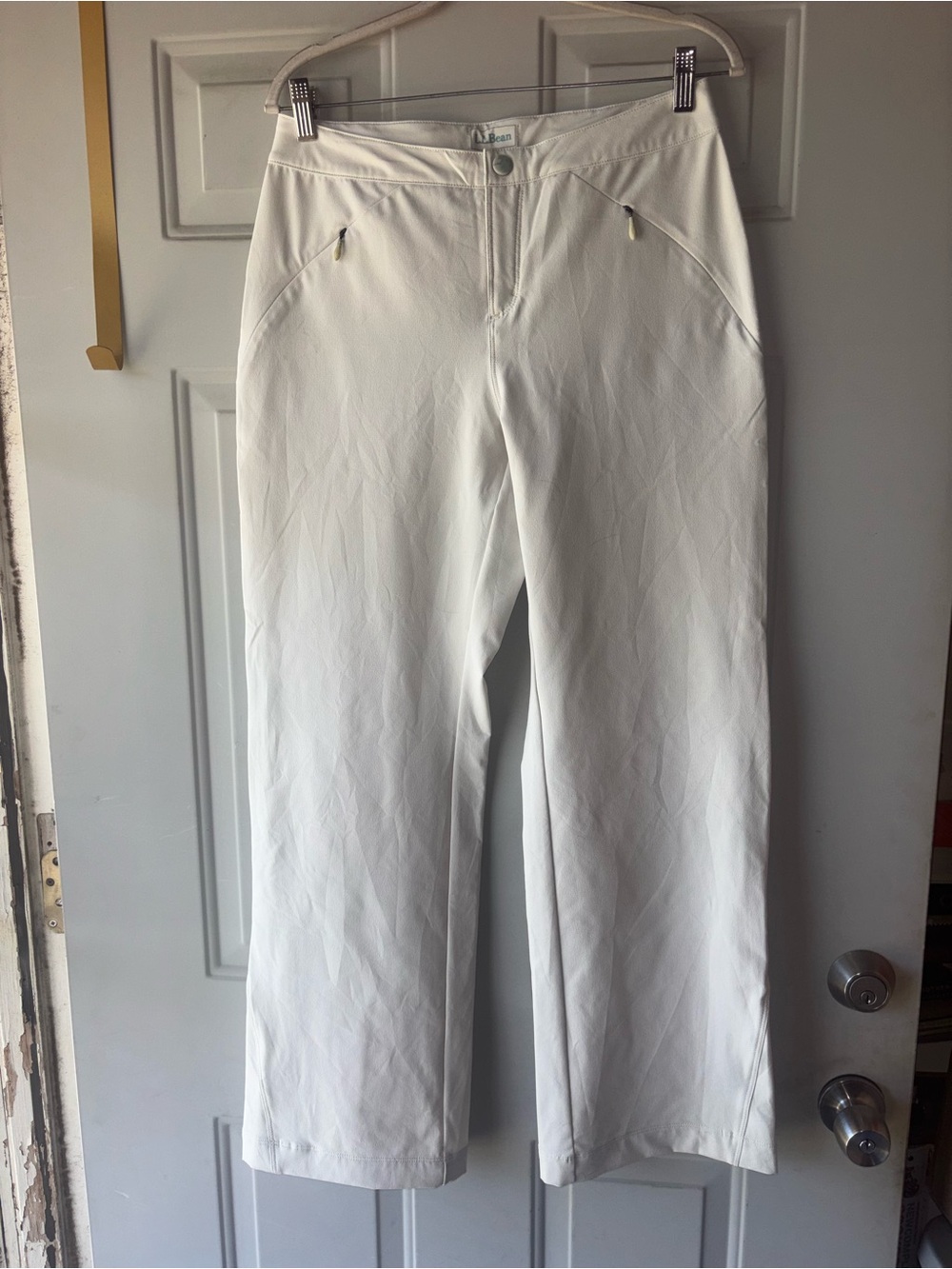 L.L. Bean white hiking pants size 8
